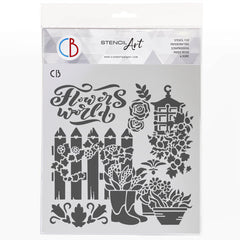 Ciao Bella Texture Stencil 8"x8"  Backyard-1