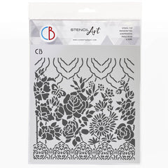 Ciao Bella Texture Stencil 8"x8" Enchanted Garden-1