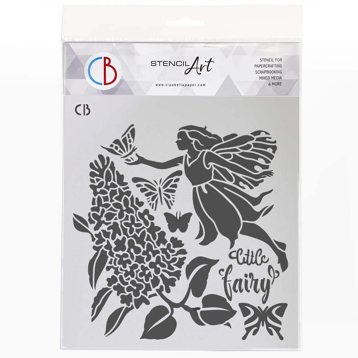 Ciao Bella Texture Stencil 8"x8" Fairy Spring-1
