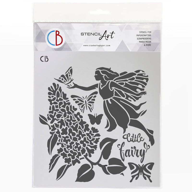 Ciao Bella Texture Stencil 8"x8" Fairy Spring-1