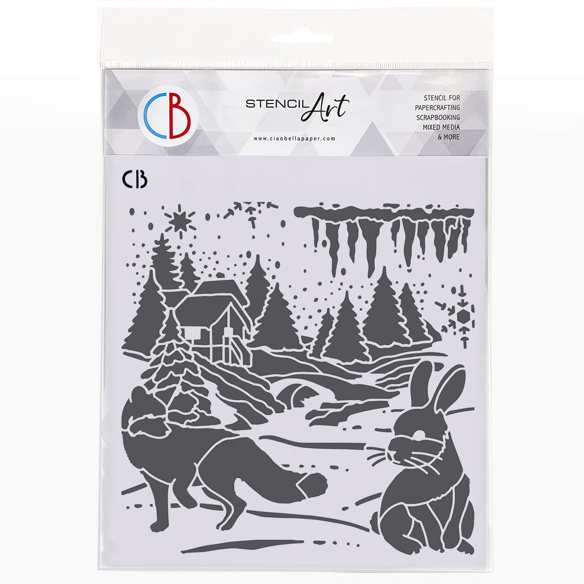 Ciao Bella Texture Stencil 8"x8" Nordic Landscape-1