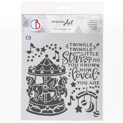 Ciao Bella Texture Stencil 8"x8" Carousel-1