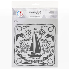 Ciao Bella Texture Stencil 8"x8" Sailor Spirit-1