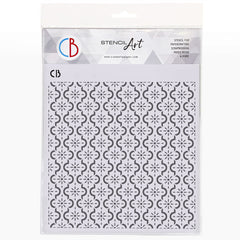 Ciao Bella Texture Stencil 8"x8" Iberian Tiles-1