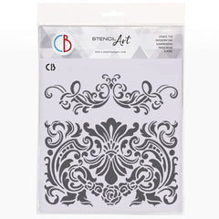 Ciao Bella Texture Stencil 8"x8" Damask-1