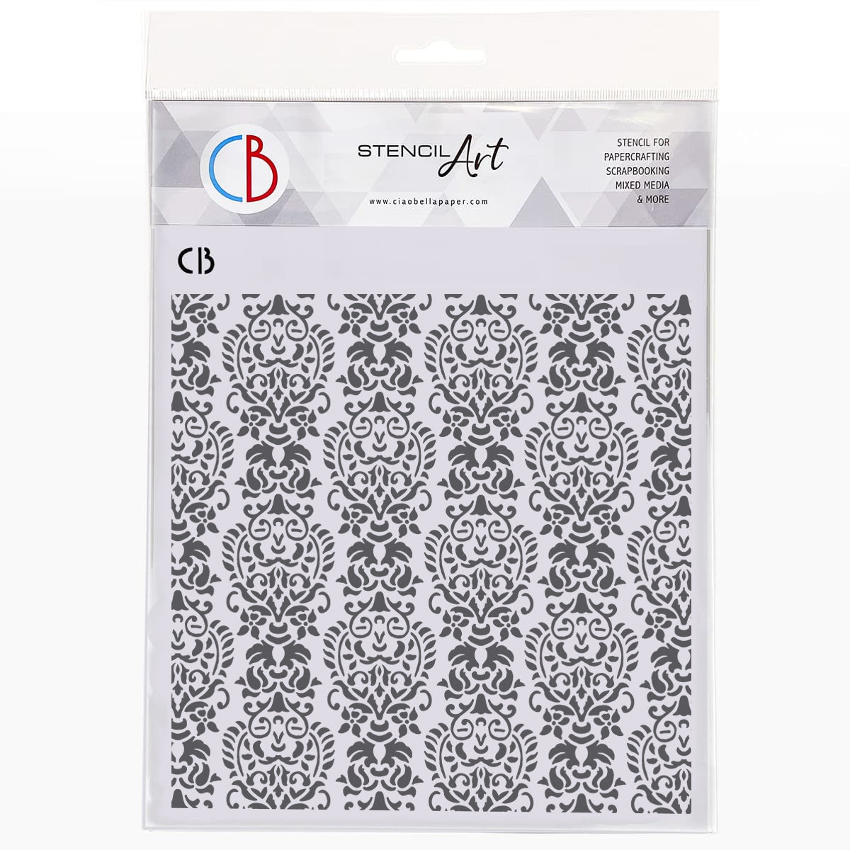 Ciao Bella Texture Stencil 8"x8" Imperial Decor-1