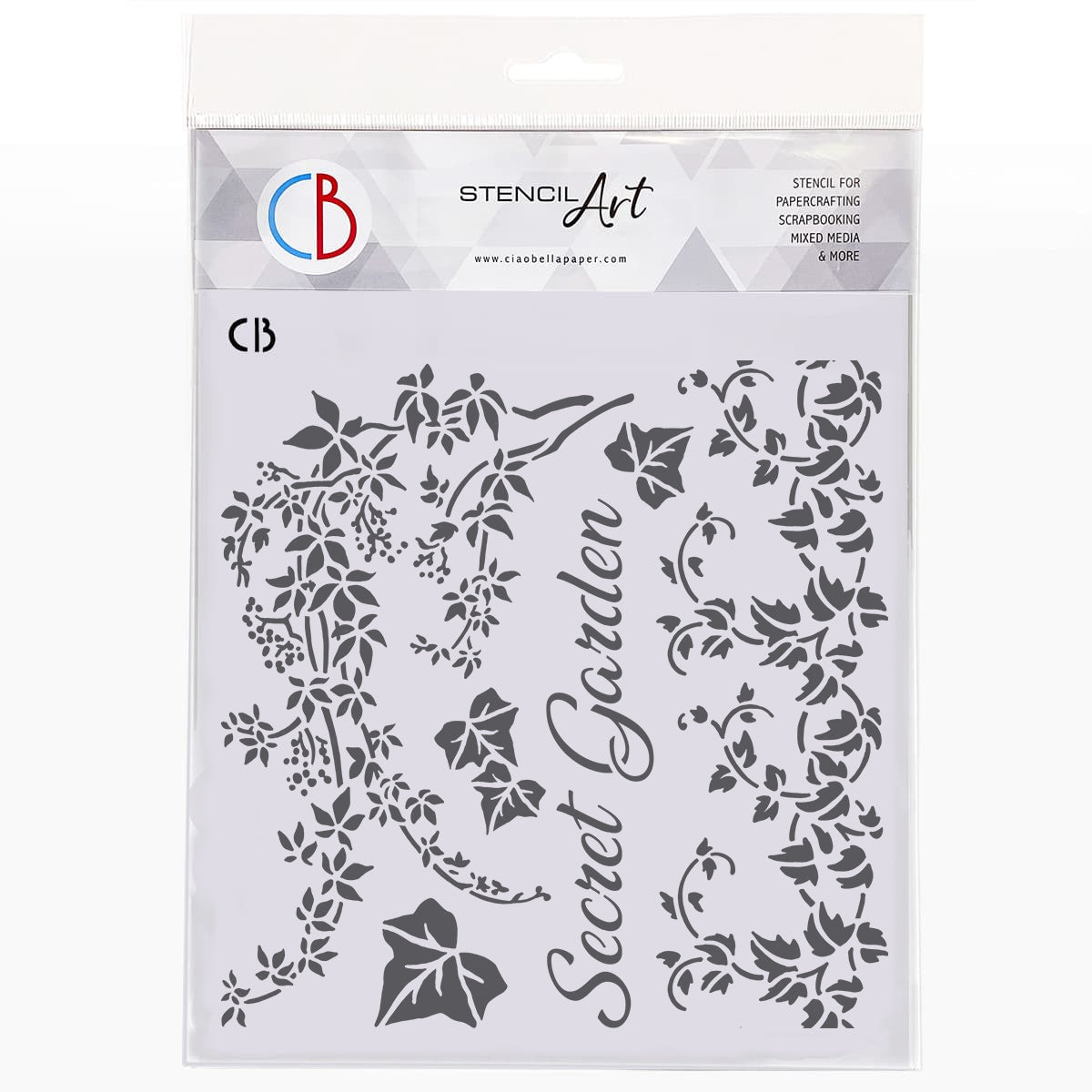 Ciao Bella Texture Stencil 8"x8" Secret Garden-1