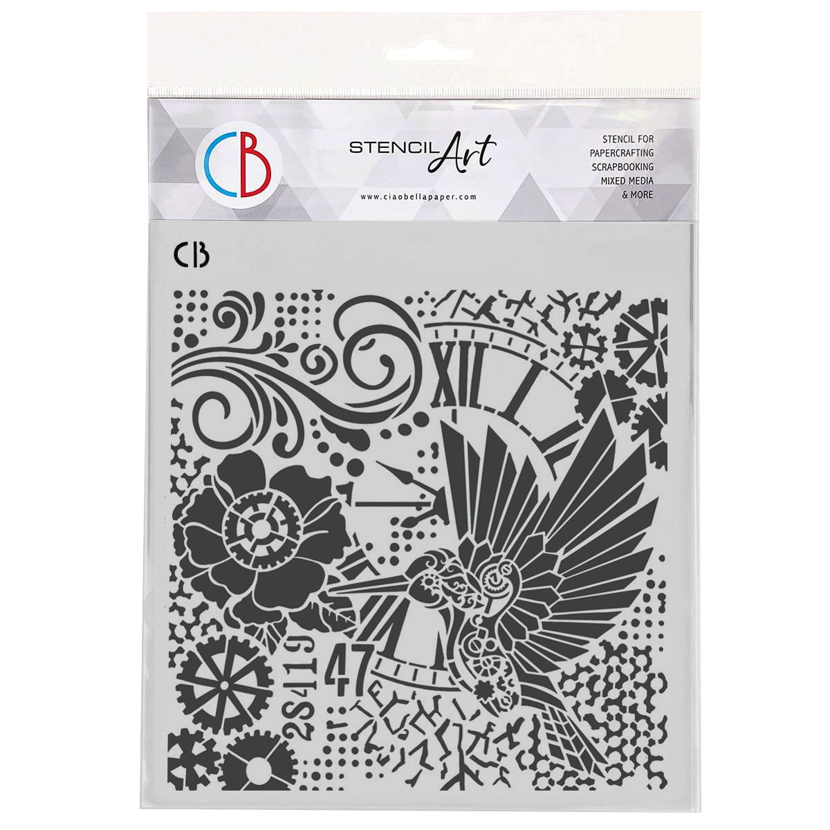 Texture Stencil 8x8" Clockwork Whimsy-1