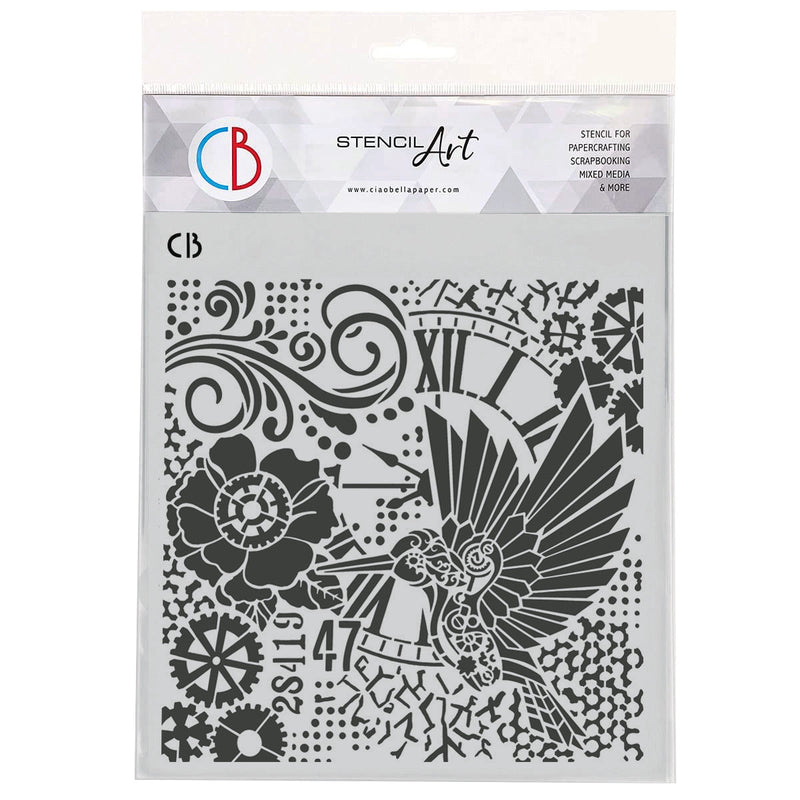 Texture Stencil 8x8" Clockwork Whimsy-1