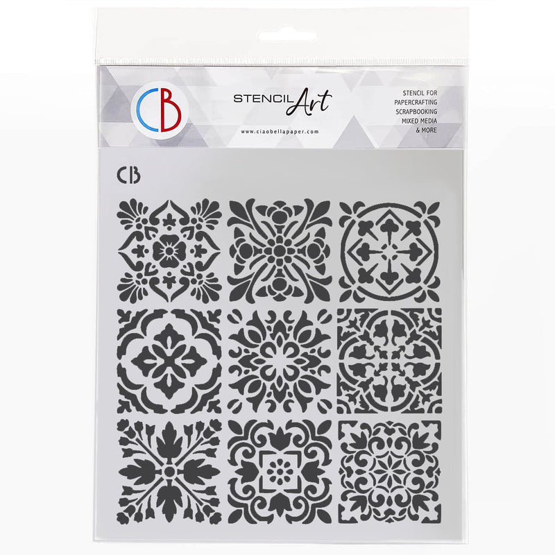 Texture Stencil 8"x8" Tiles Palette-1