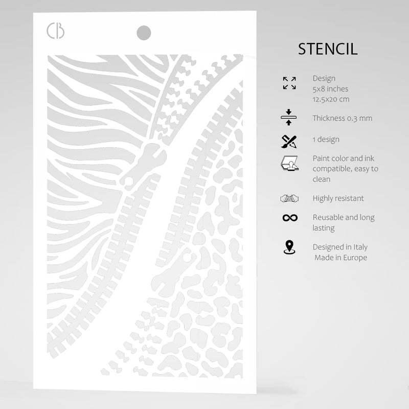Texture Stencil 5"x8" Double Zip-5