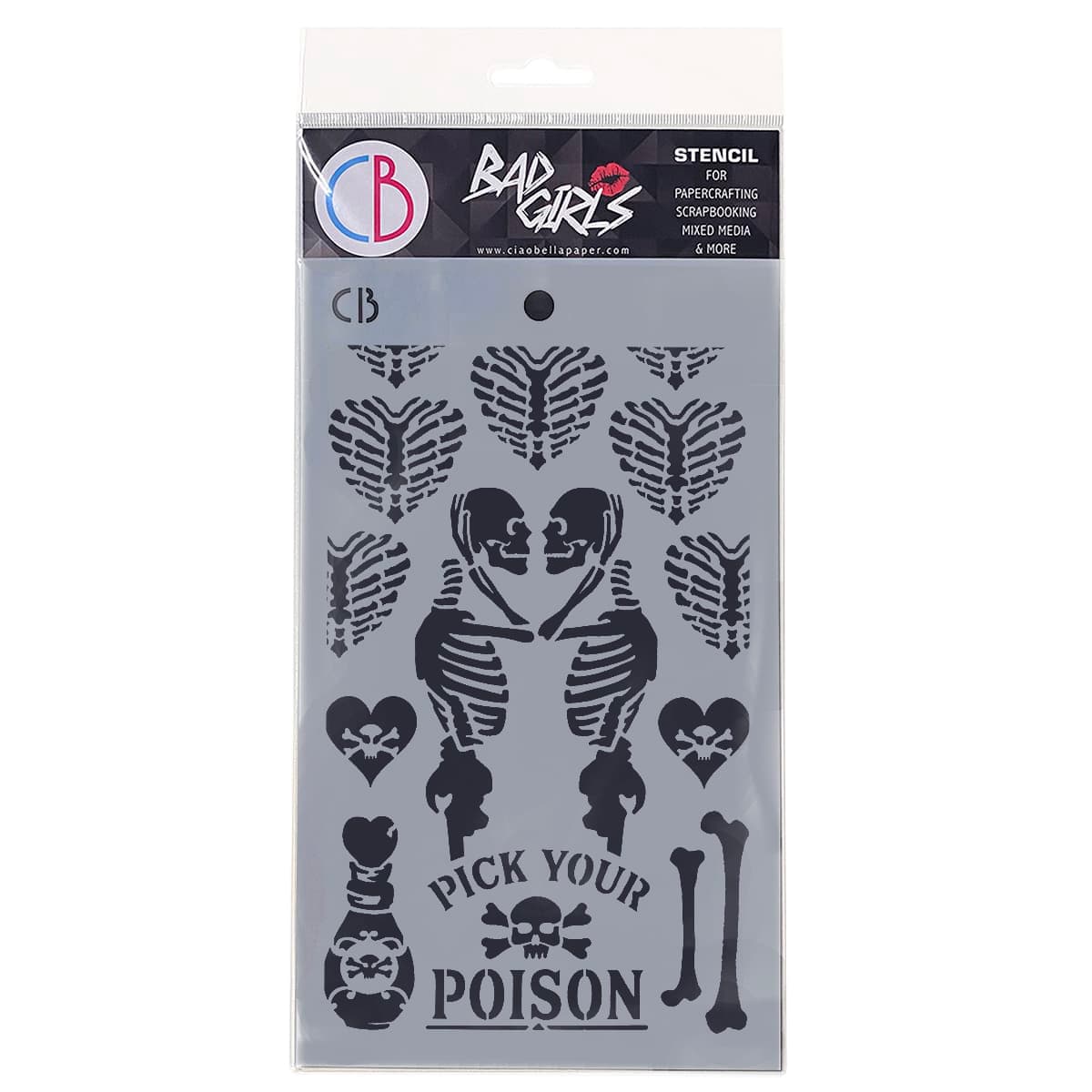 Texture Stencil 5"x8" Poison Love-1