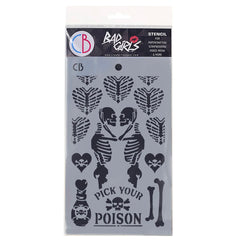 Texture Stencil 5"x8" Poison Love-1