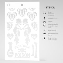Texture Stencil 5"x8" Poison Love-5