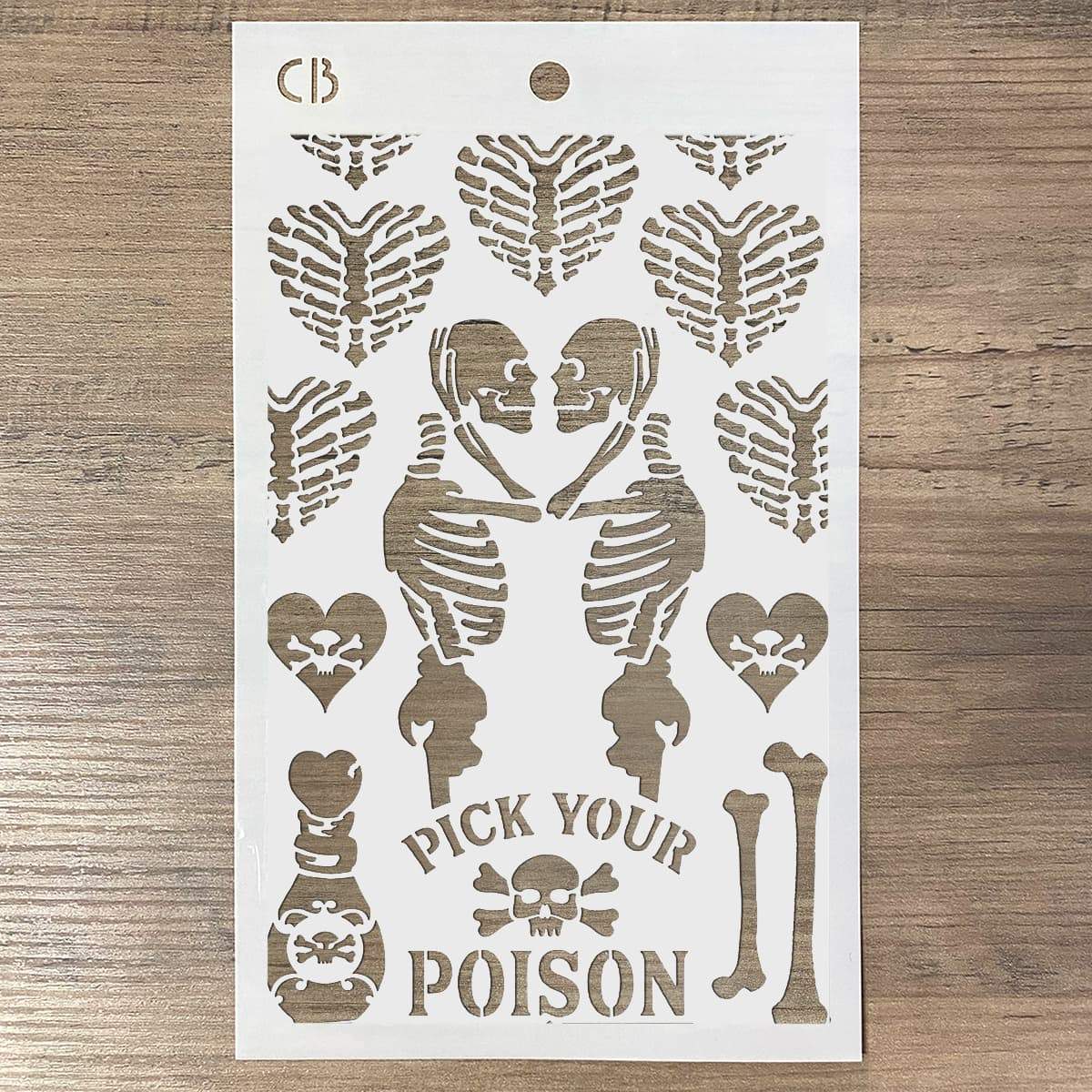 Texture Stencil 5"x8" Poison Love-3