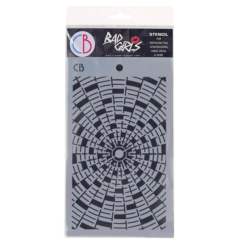 Ciao Bella Texture Stencil 5"x8" Concentric-1