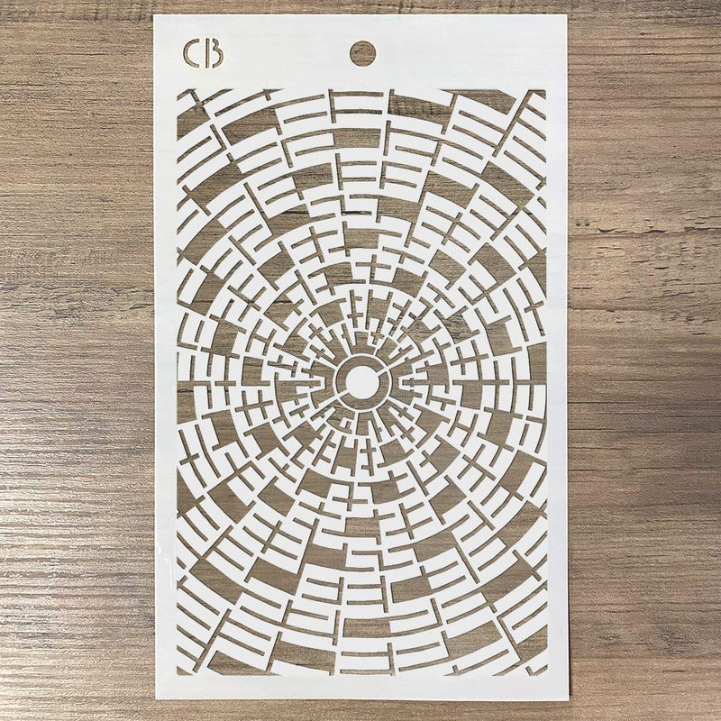 Ciao Bella Texture Stencil 5"x8" Concentric-3