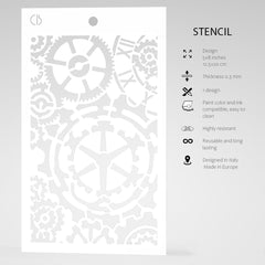 Texture Stencil 5"x8" Gears-5