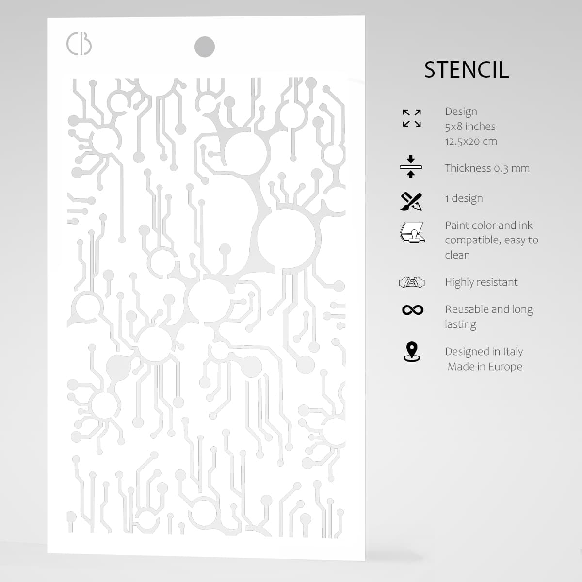 Texture Stencil 5"x8" Metro-5