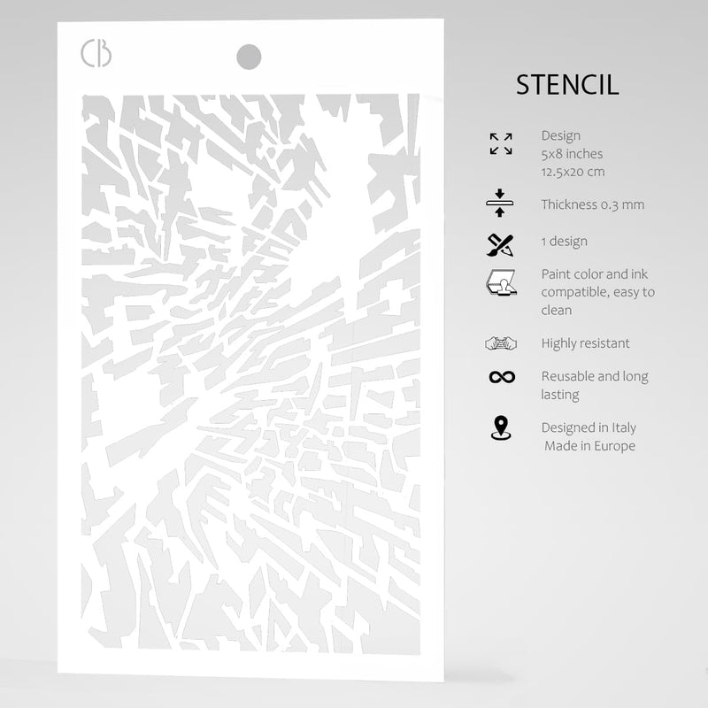 Texture Stencil 5"x8" Irregular-5