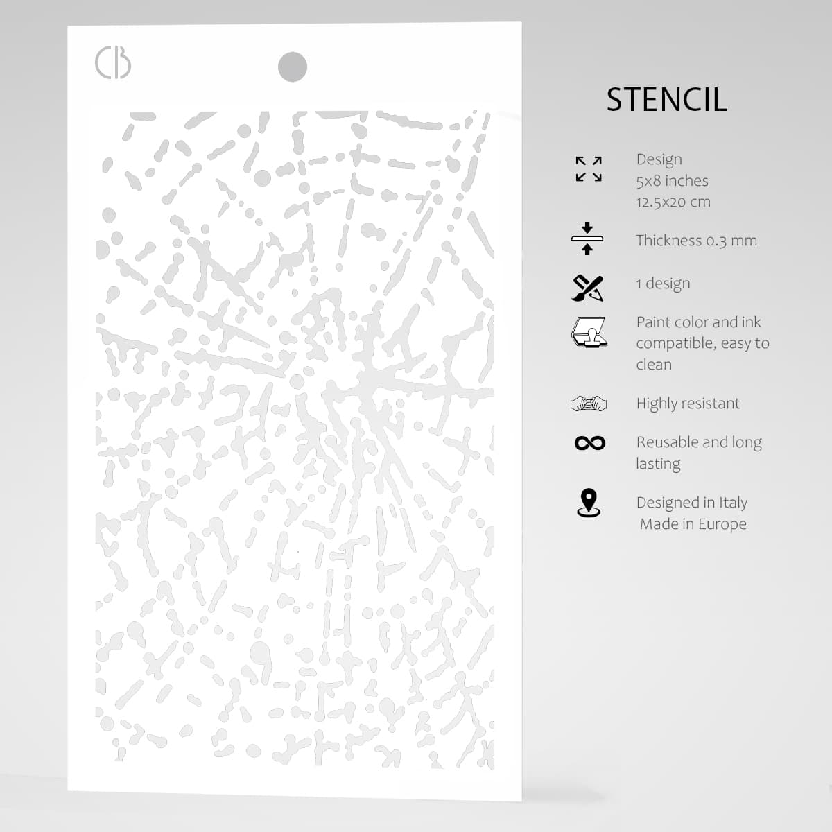Texture Stencil 5"x8" Spider Net-5