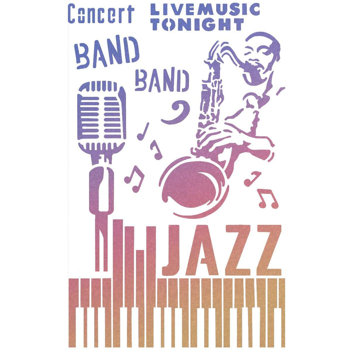 Texture Stencil 5"x8" Jazz-2