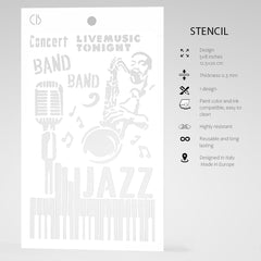 Texture Stencil 5"x8" Jazz-5