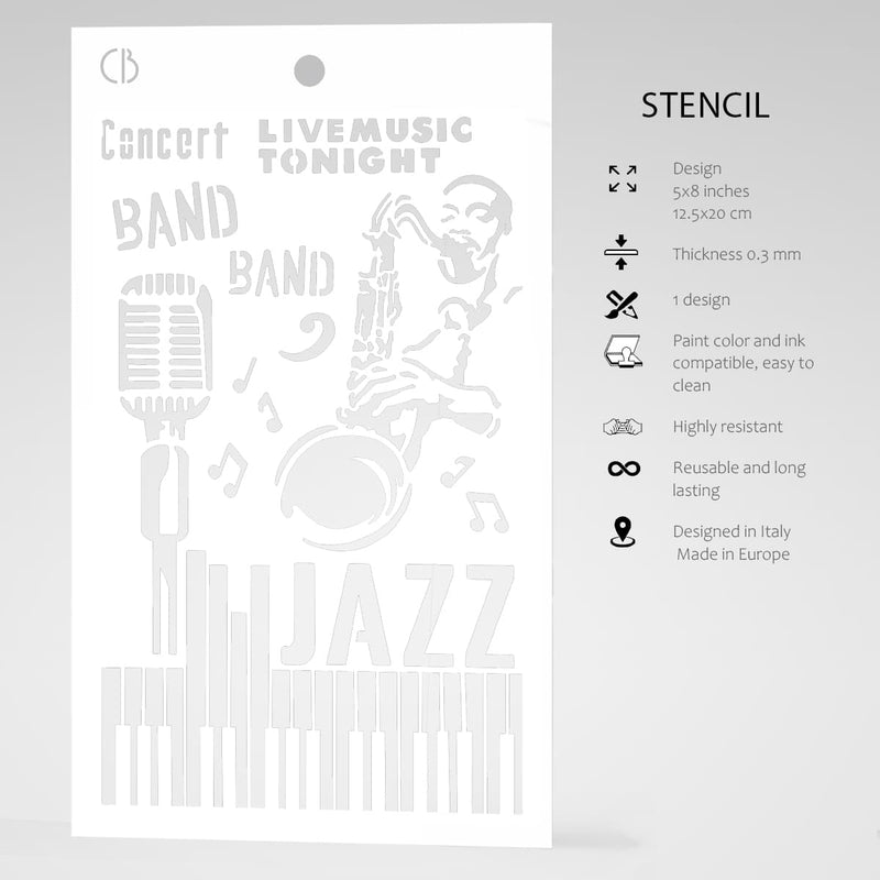 Texture Stencil 5"x8" Jazz-5