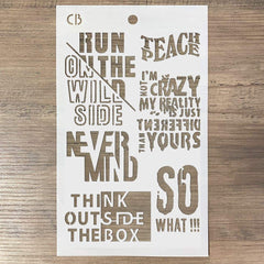 Texture Stencil 5"x8" Think Outside The Box-3