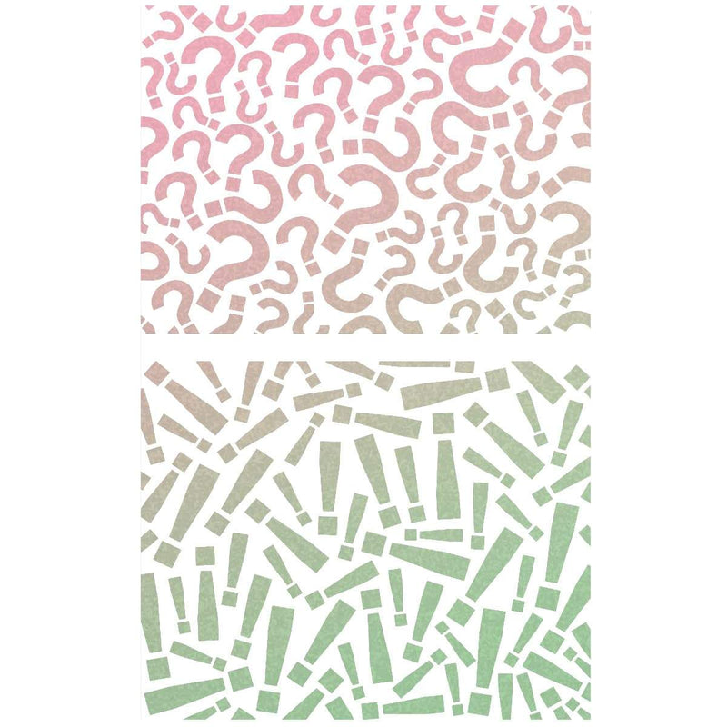 Texture Stencil 5"x8" Question Mark-2