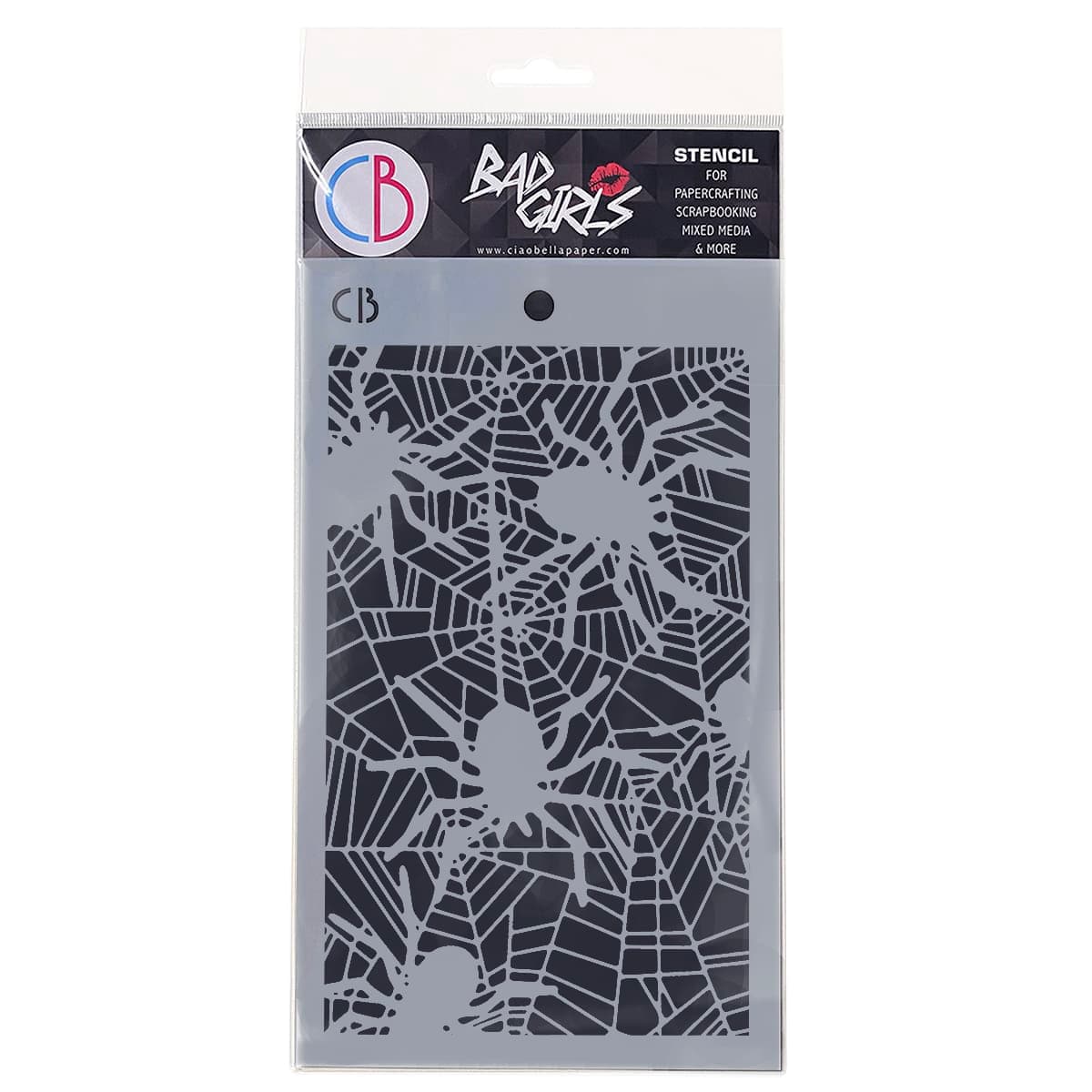 Ciao Bella Texture Stencil 5"x8" Spiders-1