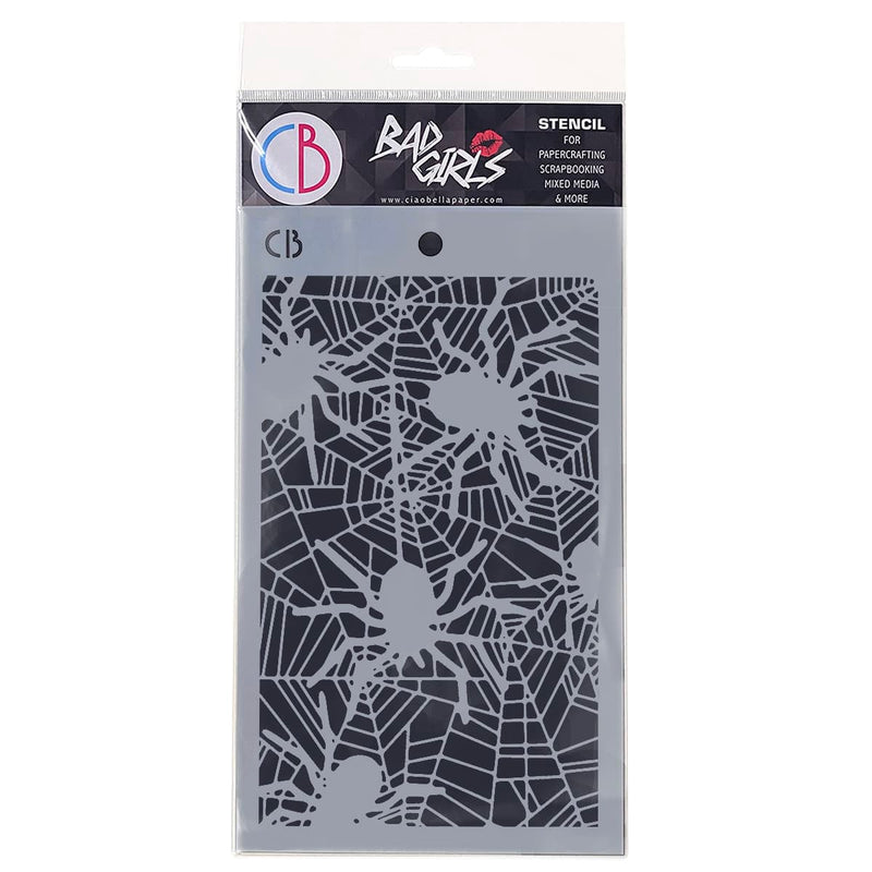 Ciao Bella Texture Stencil 5"x8" Spiders-1