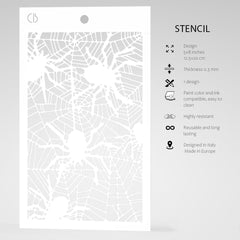 Ciao Bella Texture Stencil 5"x8" Spiders-5