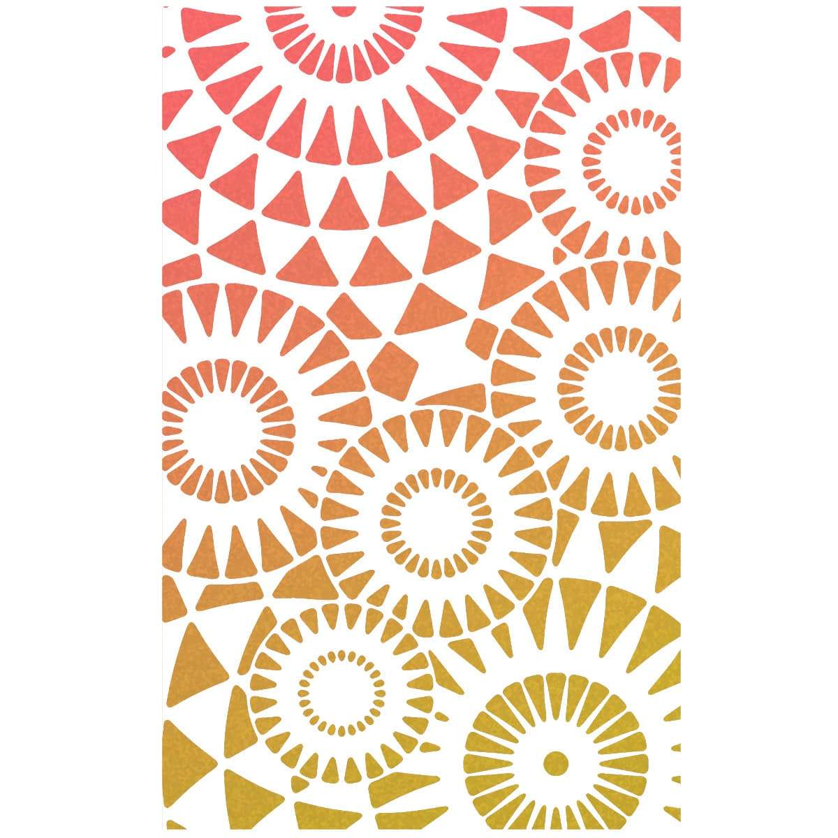 Ciao Bella Texture Stencil 5"x8" Concentric points-3
