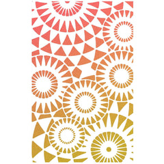 Ciao Bella Texture Stencil 5"x8" Concentric points-3