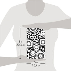 Ciao Bella Texture Stencil 5"x8" Concentric points-4