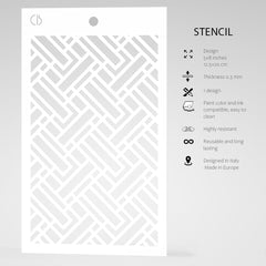 Ciao Bella Texture Stencil 5"x8" Labyrinth-5