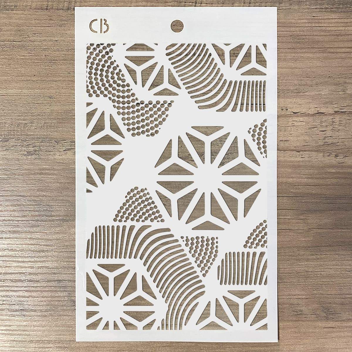 Ciao Bella Texture Stencil 5"x8" Hexagon-2