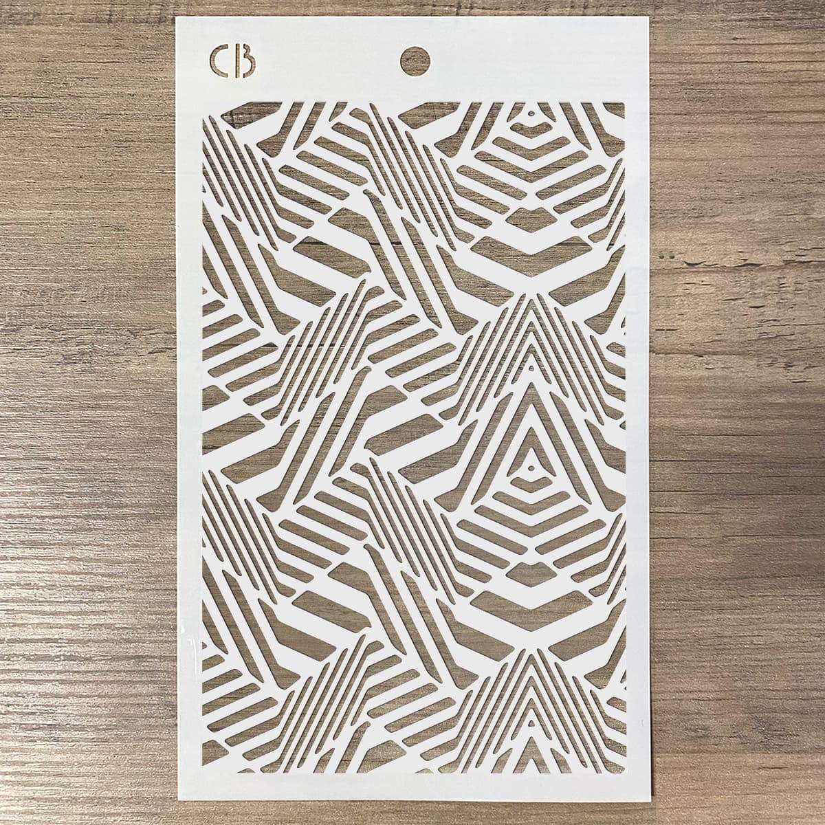 Ciao Bella Texture Stencil 5"x8" Angles-2