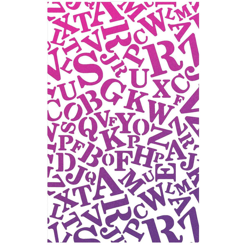 Ciao Bella Texture Stencil 5"x8" Newspaper Font-3