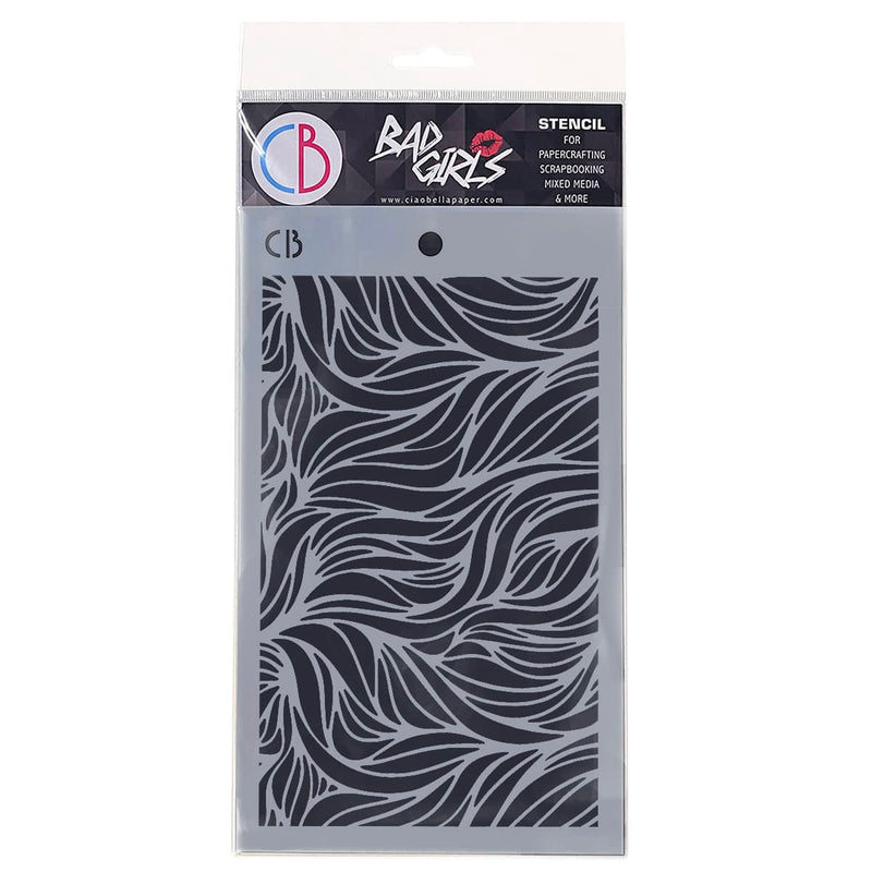 Ciao Bella Texture Stencil 5"x8" Waves-1