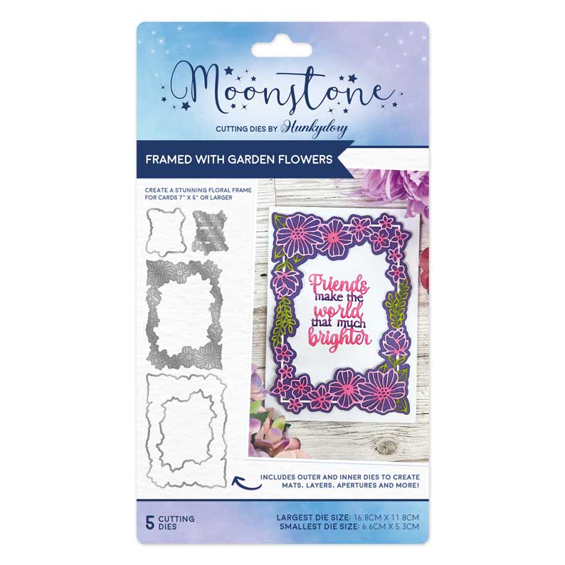 Moonstone Dies - Framed with Garden Flowers-1
