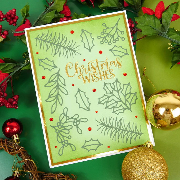 Moonstone Dies - Festive Outline Foliage-6