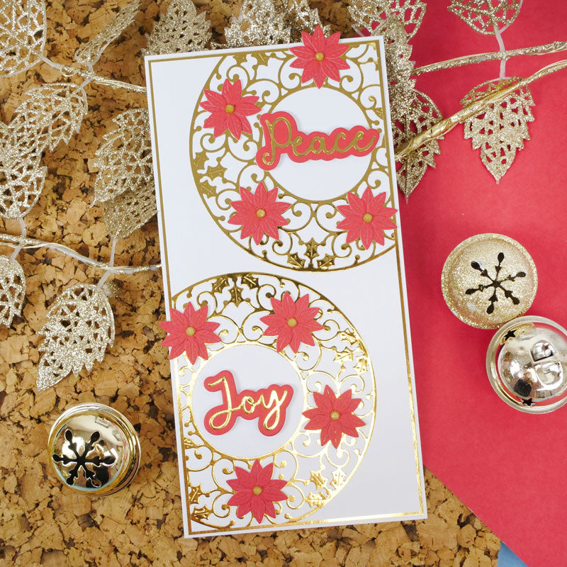 Moonstone Dies - Ornate Poinsettia Wreath-3