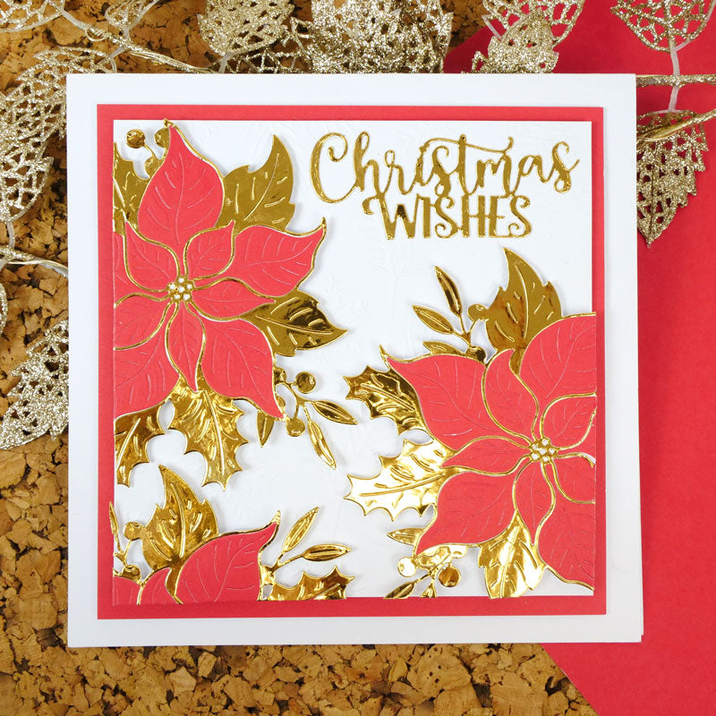 Moonstone Dies - Poinsettia & Foliage-2