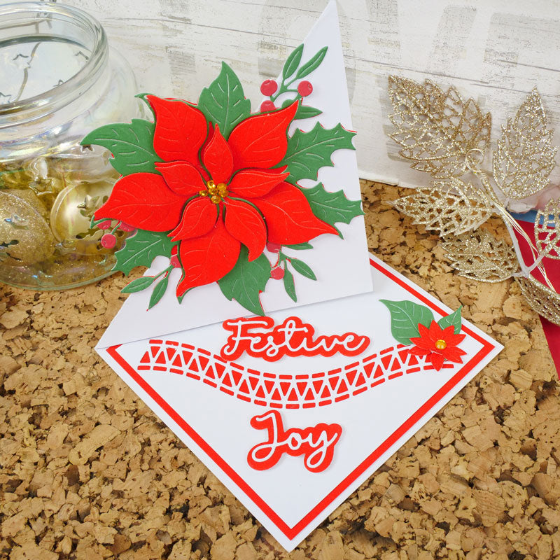 Moonstone Dies - Poinsettia & Foliage-8