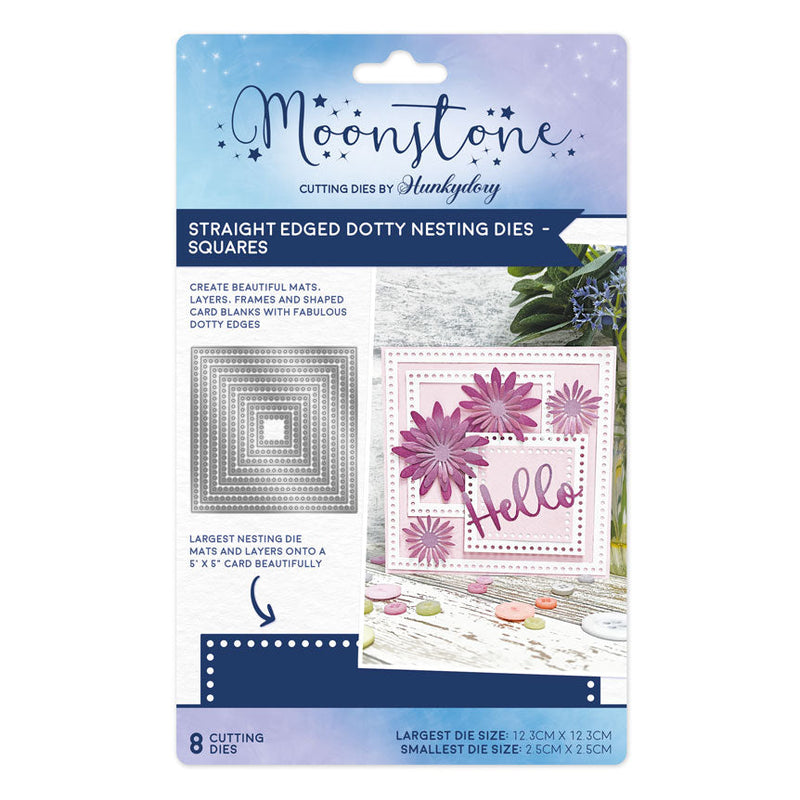 Moonstone Dies - Straight Edged Dotty Nesting Dies - Squares-1