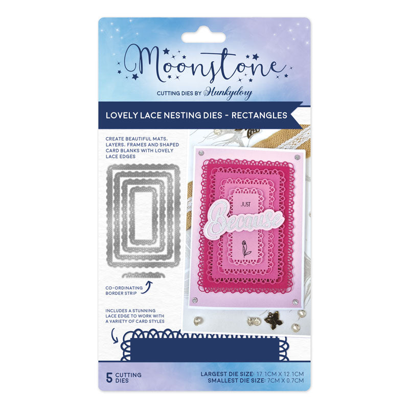 Moonstone Dies - Lovely Lace Nesting Dies - Rectangles-1