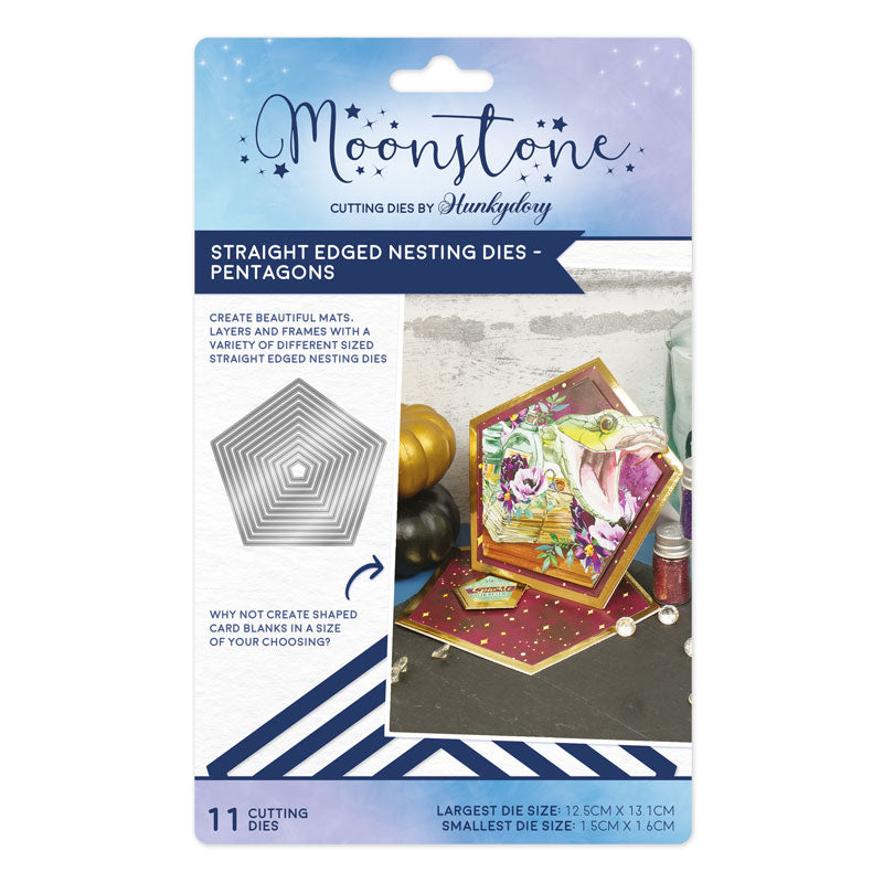 Moonstone Dies - Straight-Edged Nesting Dies - Pentagons-1
