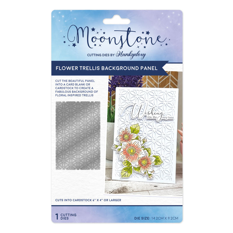 Moonstone Dies - Flower Trellis Background Panel-1